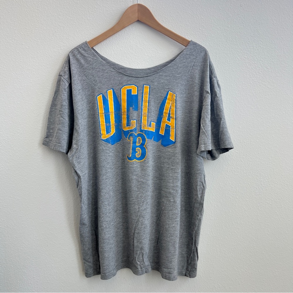 Gray UCLA Bruins off-the-shoulder Tee